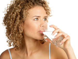 Lady Drinking Filtered Water